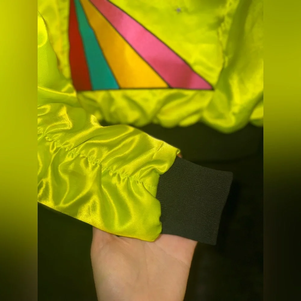 CLUB EXX Vibrant Yellow UFO Embroidered Women's Jacket - Picture 2 of 9